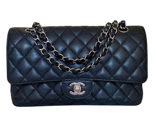 Chanel Medium Black Classic Caviar Double Flap Bag
