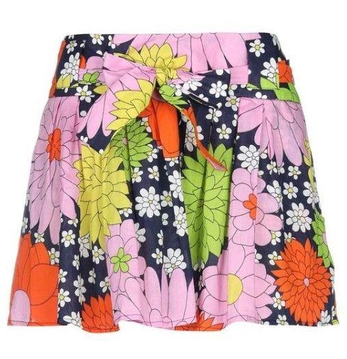 Multicoloured Floral Print Mini Skirt