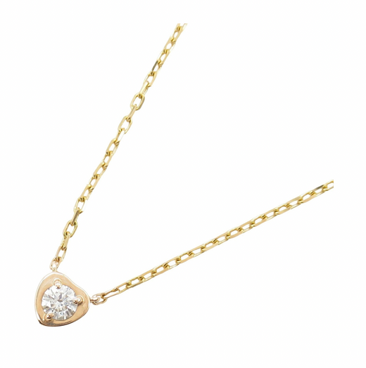 Cartier Cartier d'Amour Diamond Heart Rose Gold Necklace
