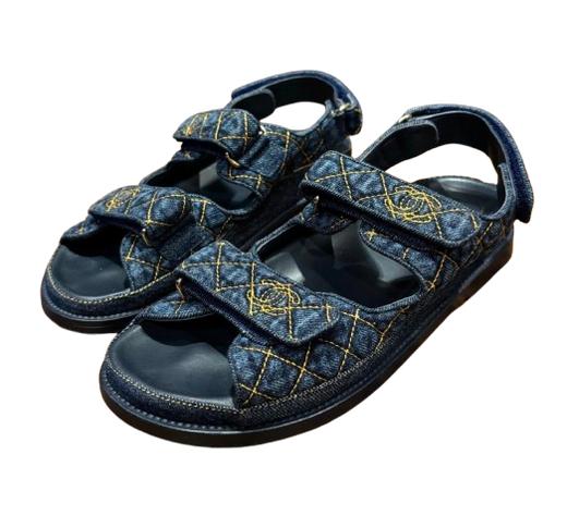 Chanel Denim Dad Sandals