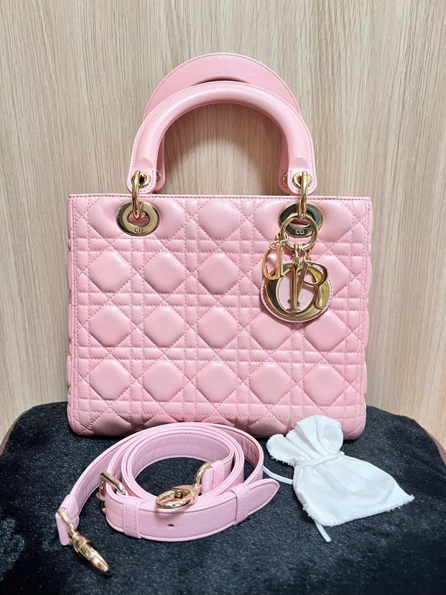 Dior Medium Cannage Pink Lady Dior bag