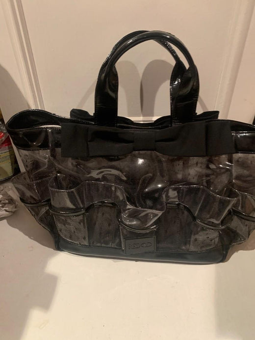 REDValentino Lace Print PVC Tote Bag