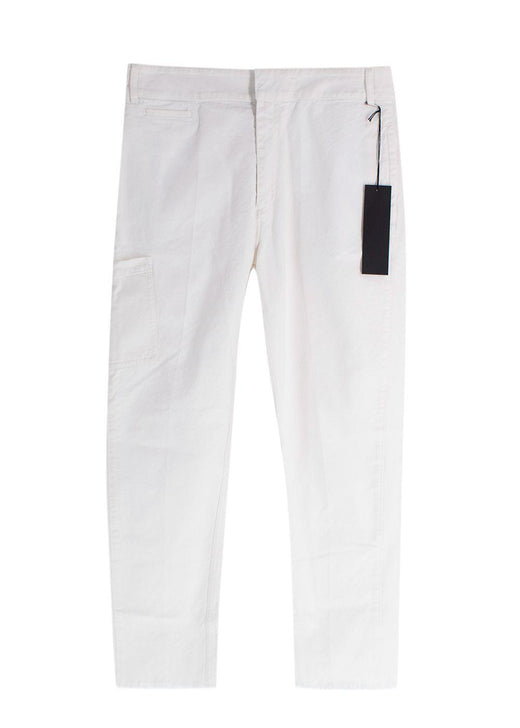 Haider Ackermann White Slim-Fit Distressed Denim Jeans