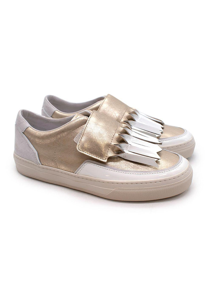 Tod's White And Gold Trainers