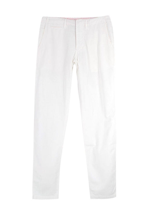 Pink House Mustique White Linen-blend Trousers