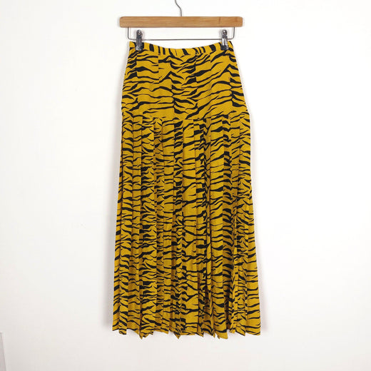 Yellow Tiger Print Rose Skirt