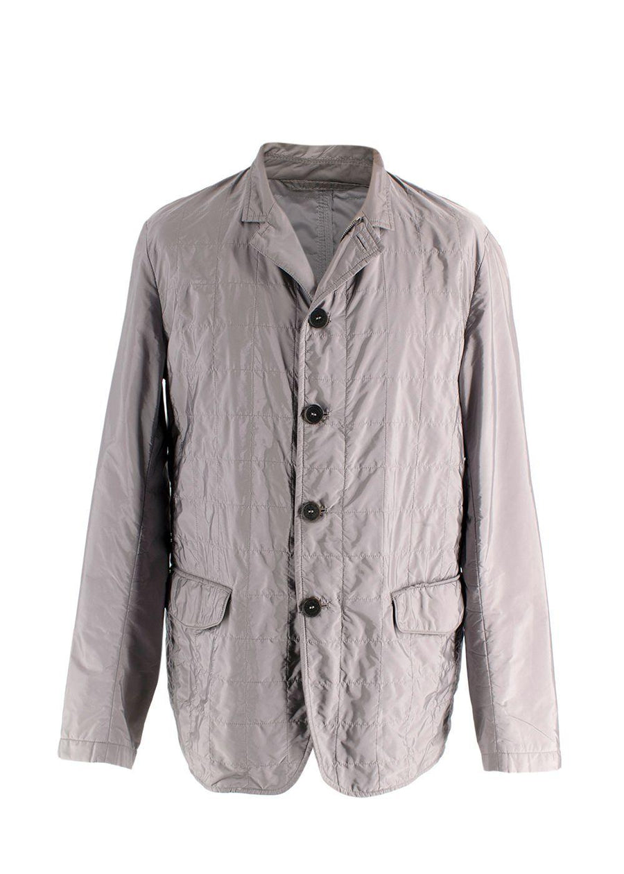 Canali Grey Quilted Jacket