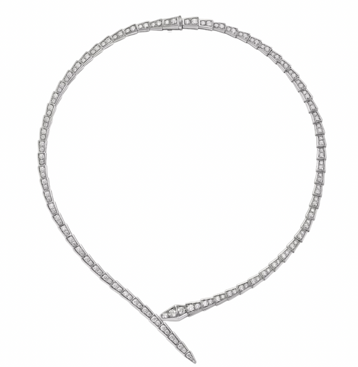 Serpenti Diamond And White Gold Necklace