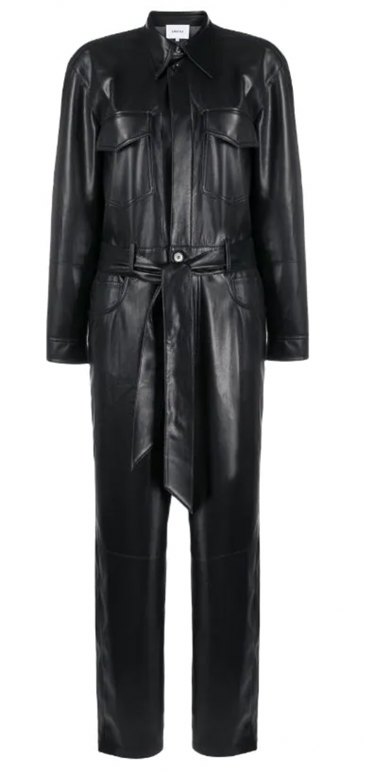 Ashton Black Faux Leather Jumpsuit