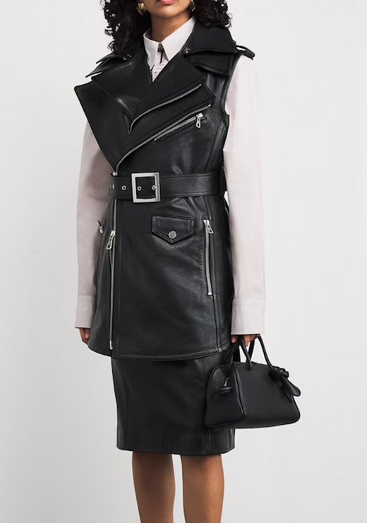 Jean Paul Gaultier Belted Leather Vest