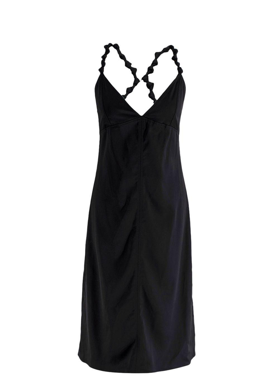 Bottega Veneta Knotted Strap Satin Dress