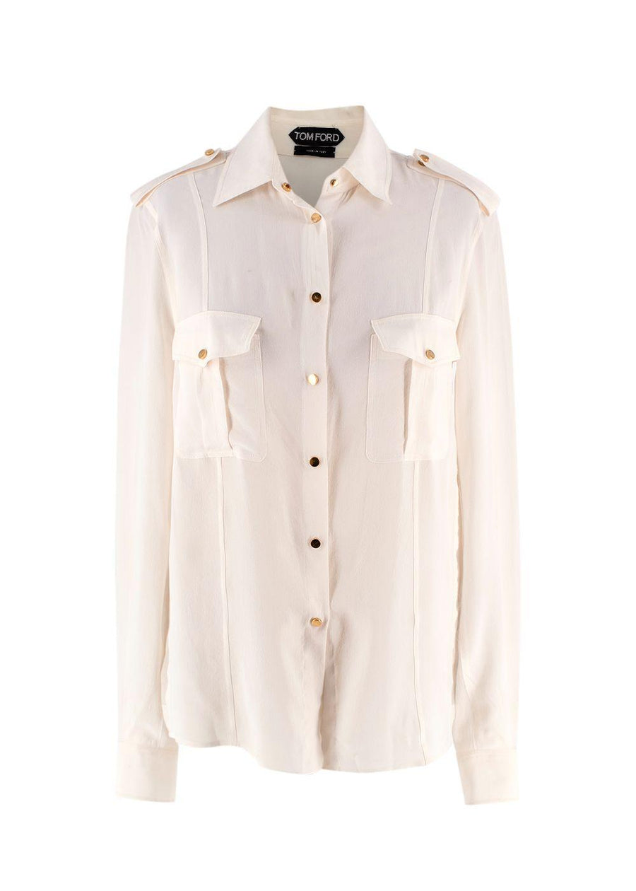 Tom Ford Cream Silk Crepe Shirt