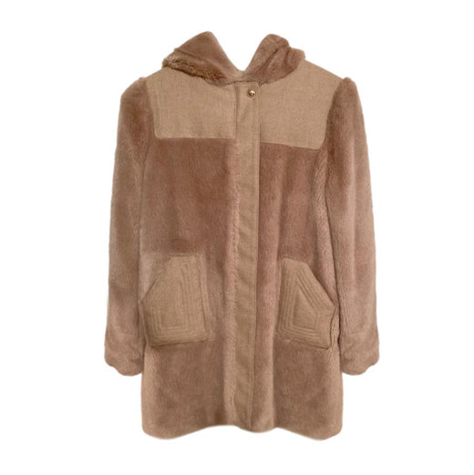 Chloe Kids Wool Faux Fur Hooded Jacket