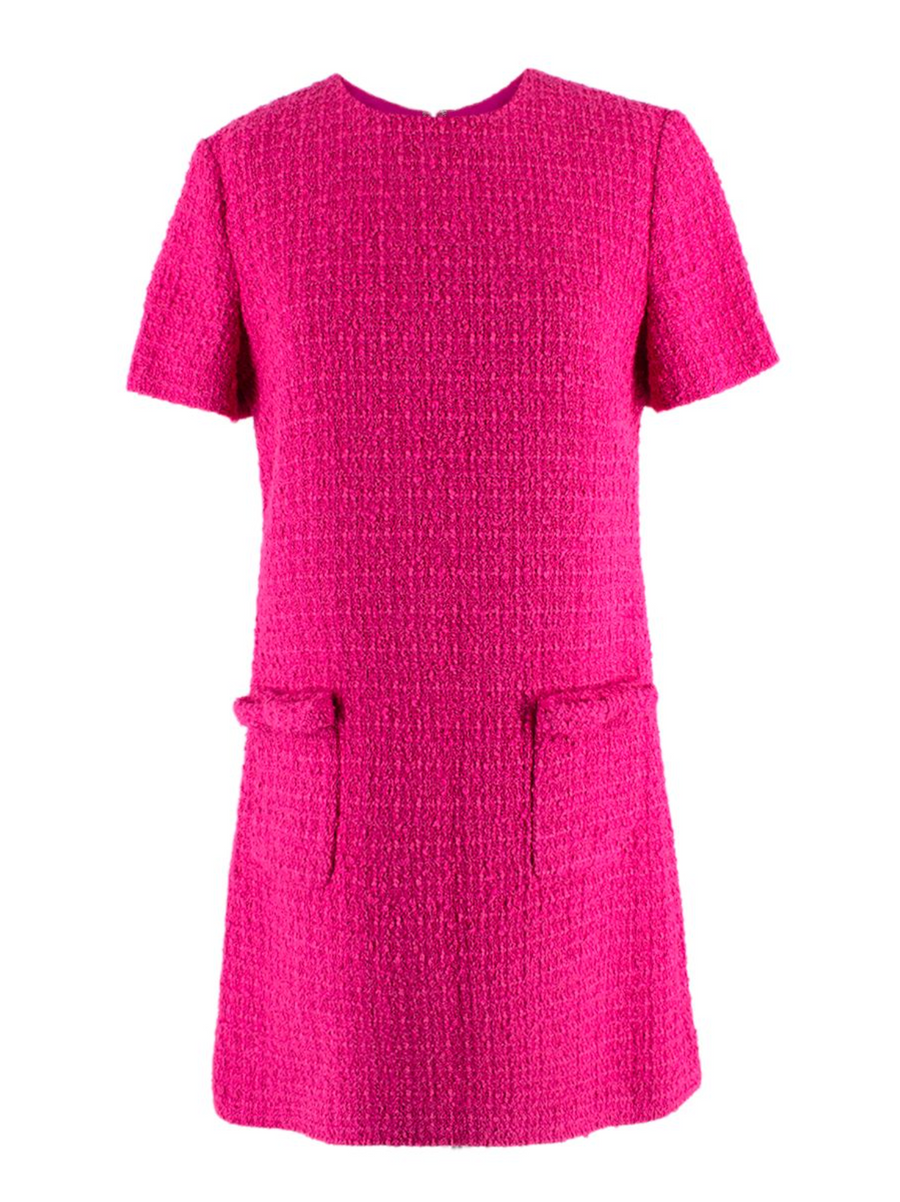 Valentino Pink Tweed Mini Shift Dress