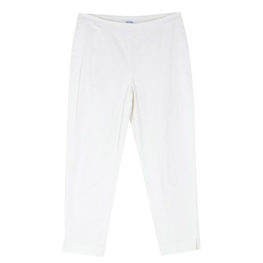 Escada Sport White Cropped Trousers