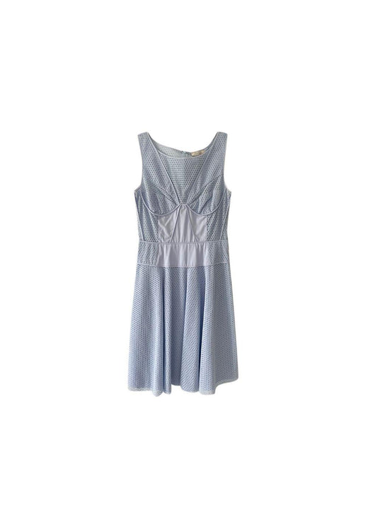 Blue Broderie Anglaise Sleeveless Dress