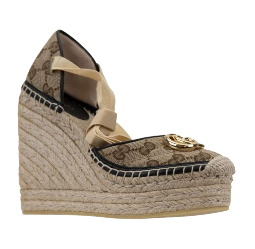 Gucci Beige GG Wedges