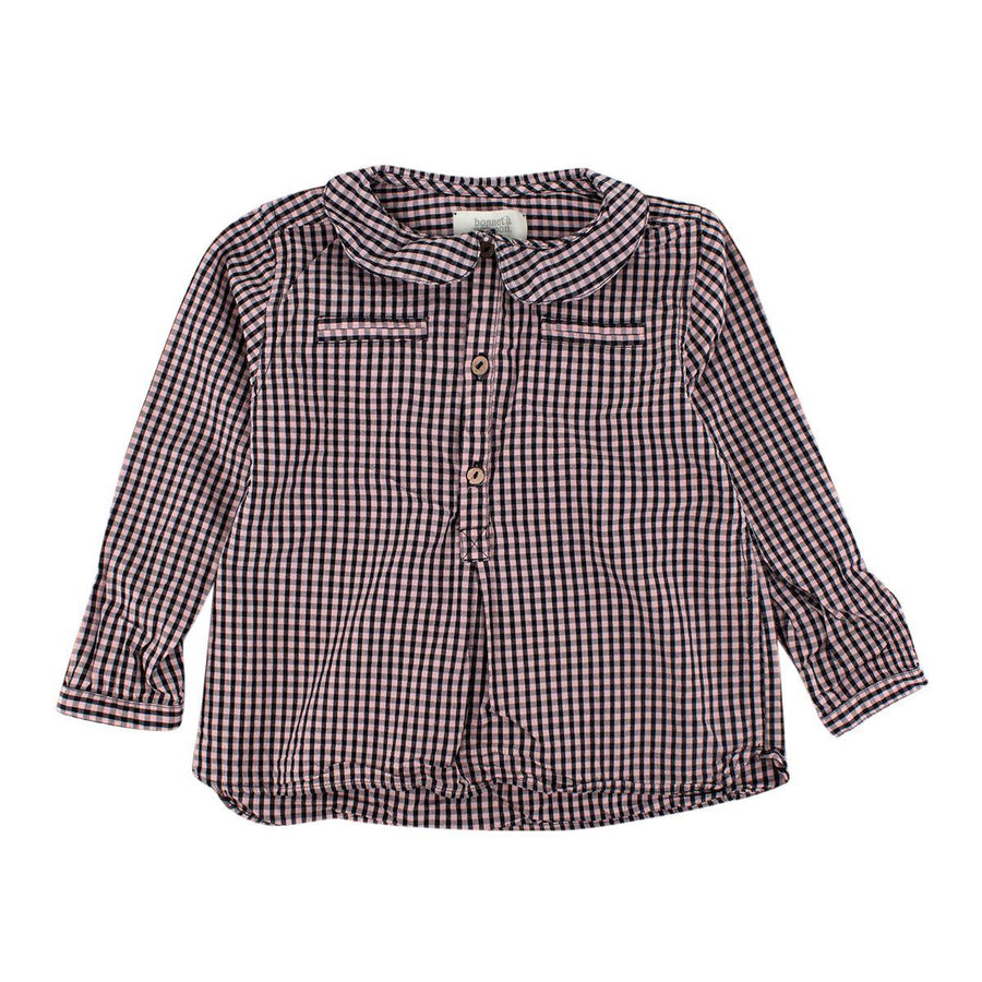 Black & Pink Gingham Blouse