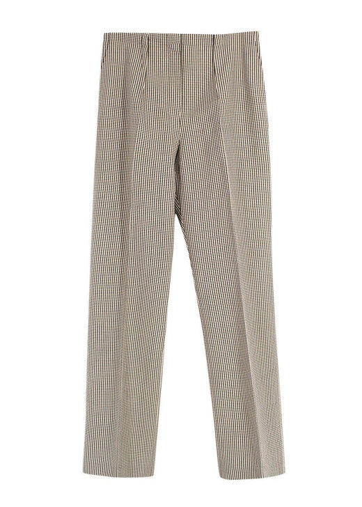 Fendi Brown Houndstooth Wool Trousers