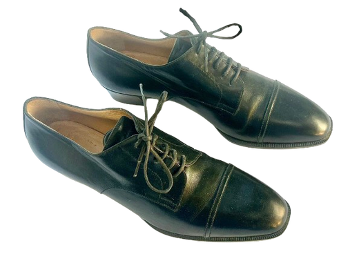 Hermes Vintage Black Leather Ladies Brogues