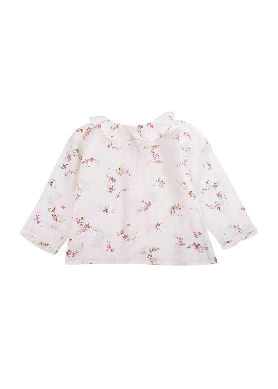 Bonpoint Kids 12m White Floral Blouse