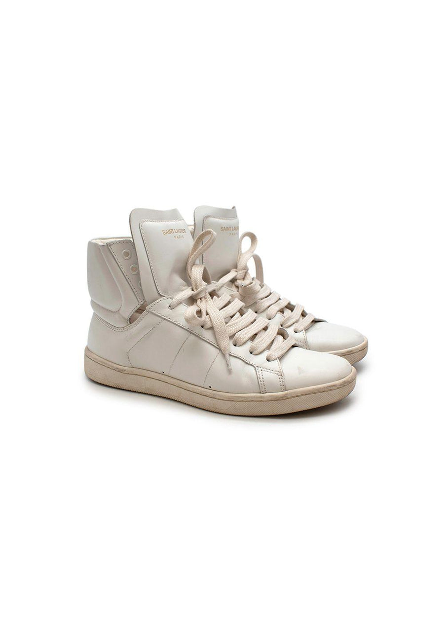 White leather Court Classic SL/01 high top trainers
