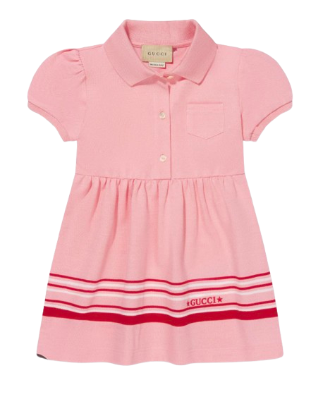 Pink Cotton Piquet Dress 6-9 months