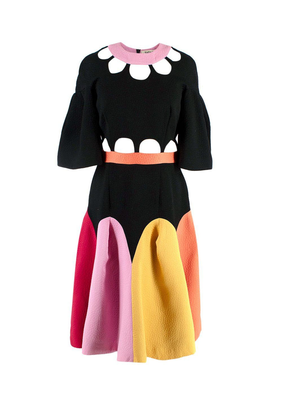 Tata Naka Colourblock Cut Out Dress