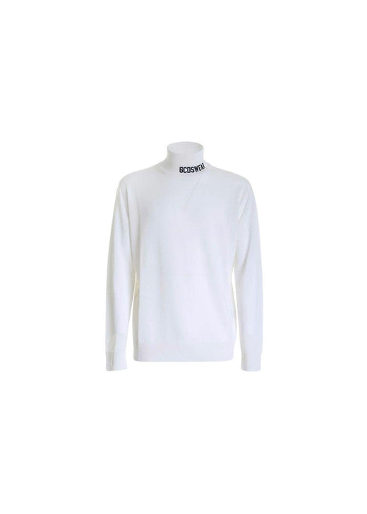 White Wool Blend Embroidered Jumper