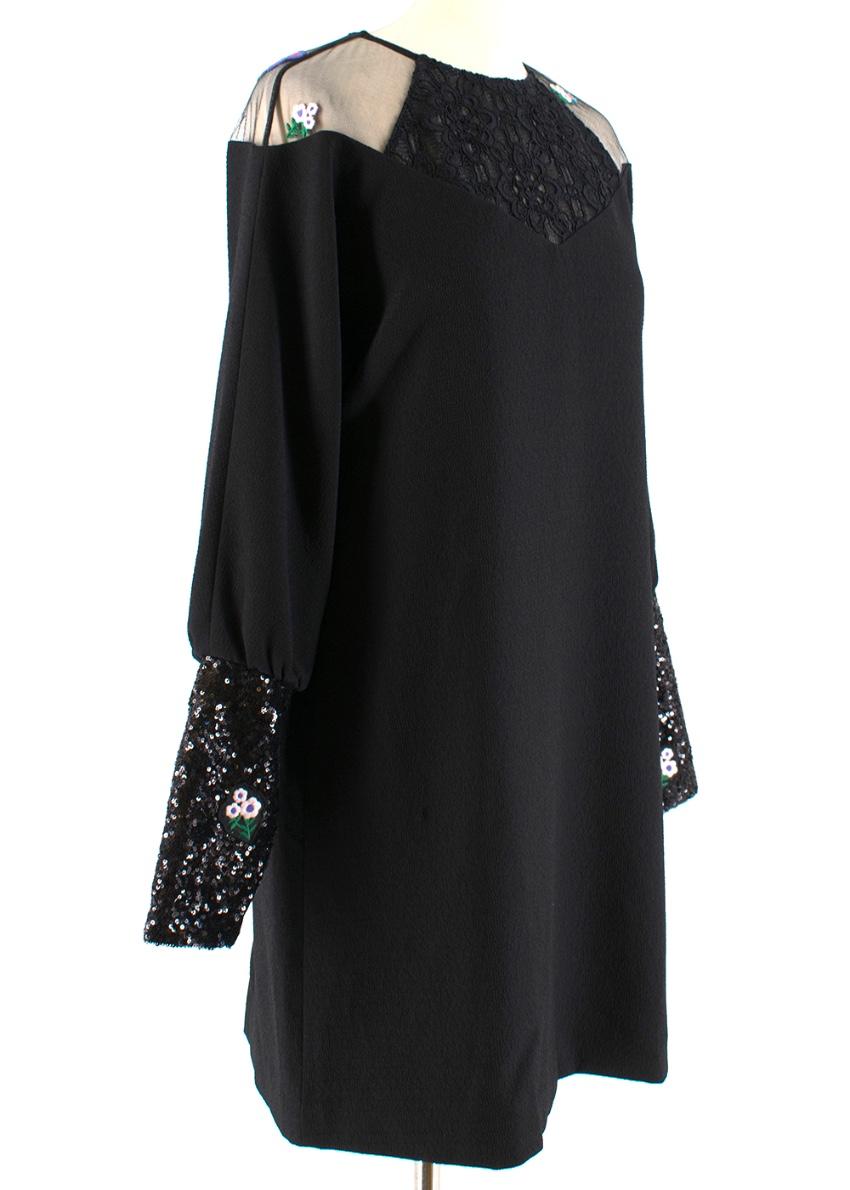 Zayan The Label Juno Black Embellished Sequin Dress