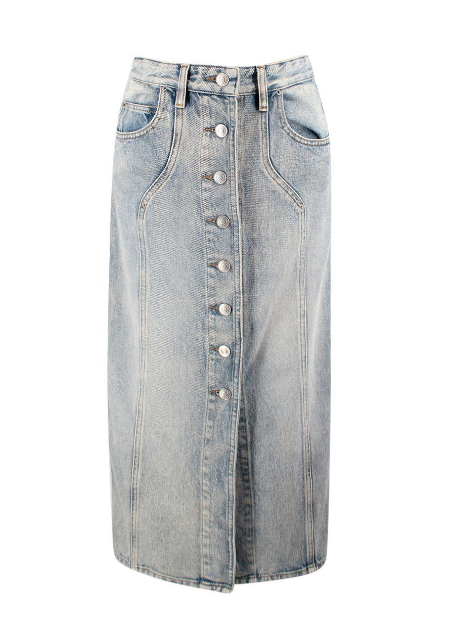 Isabel Marrant Etoile Vandy Washed Denim Midi Skirt