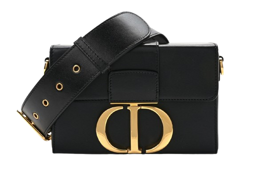 Small Black Leather Montaigne 30 Bag