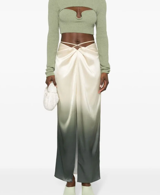 Nanushka Ombré Satin Maxi Skirt