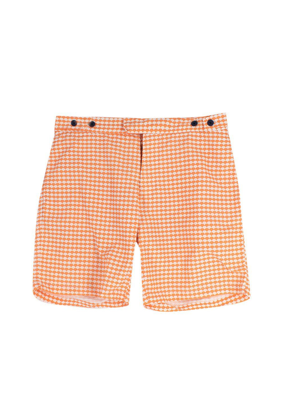 Frescobol Carioca Orange Scallop-print Shorts