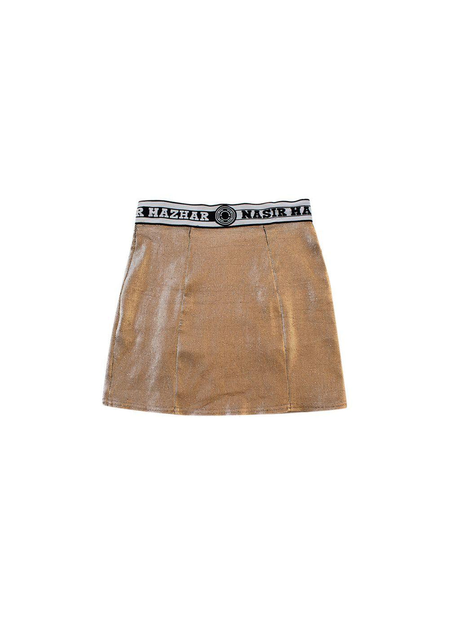 Gold Lurex Mini Skirt