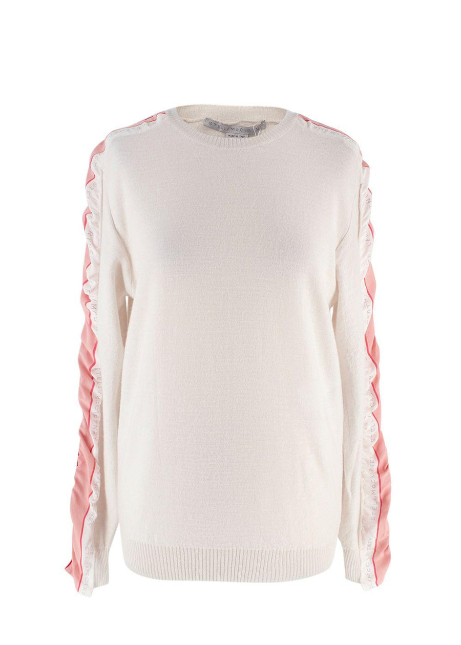 Stella McCartney Beige Contrast Sleeve Wool Sweater