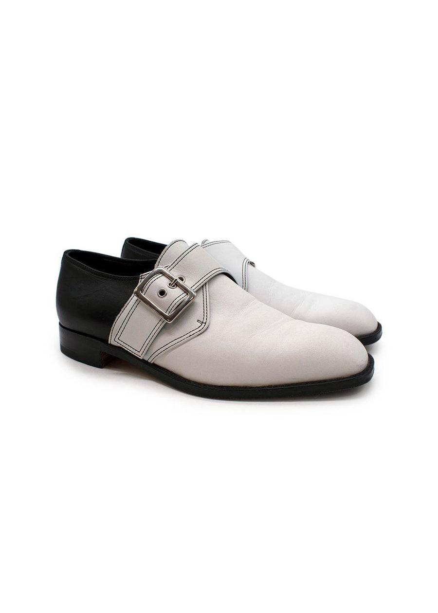 Black & White Buckle Loafers