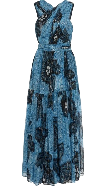 Ulla Johnson Adora Sky Blue Silk Maxi Dress