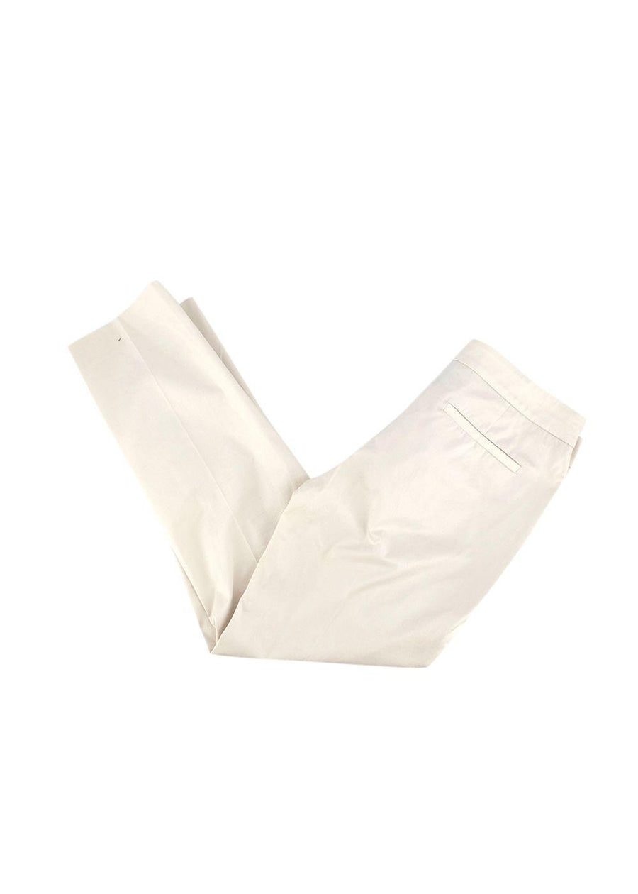 Cream Cropped Trousers