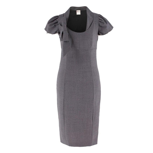 Red Valentino wool-blend houndstooth dress