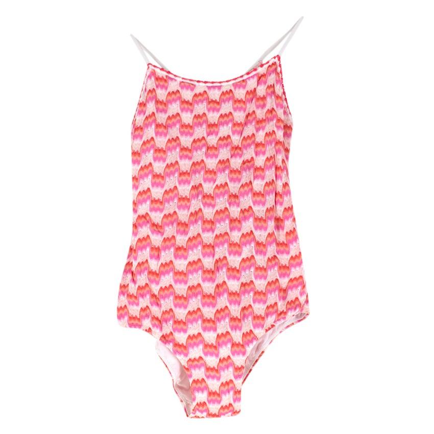 Missoni Kids Pink open-back Swimsuit