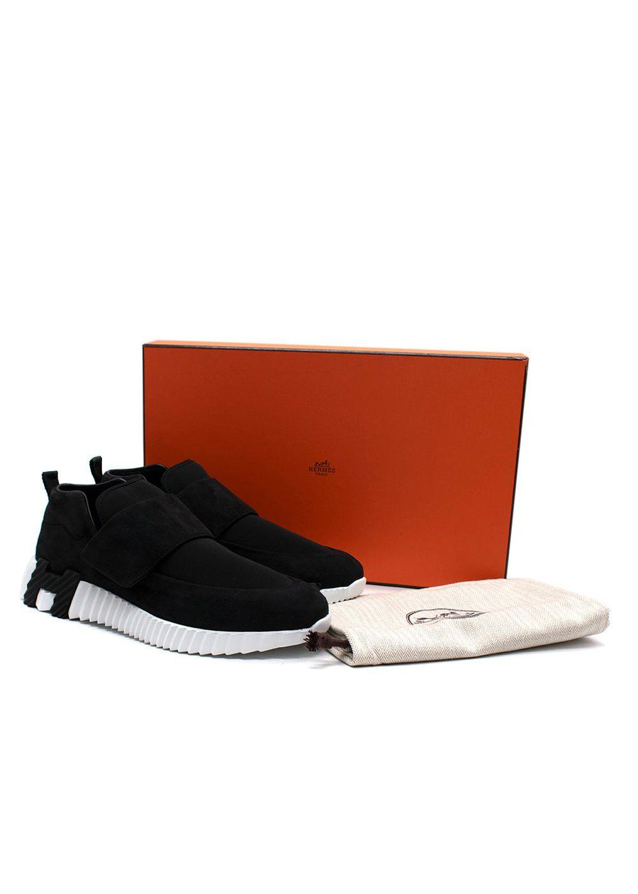Hermes Black Suede 'H' Sneaker