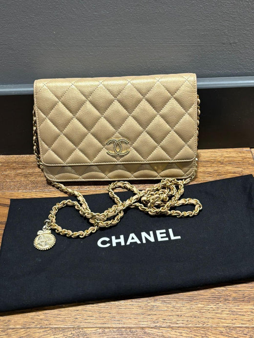 Chanel Beige Quilted WOC
