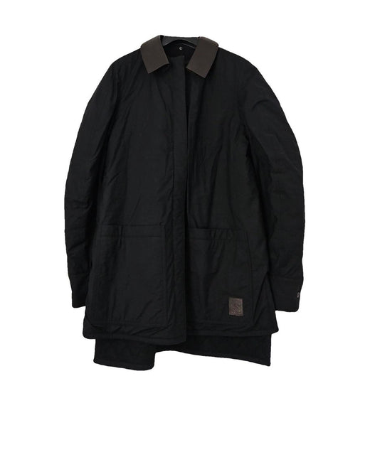 Loewe Black Leather Collared Jacket/Coat
