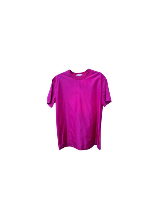 Hot pink cotton jersey T-shirt