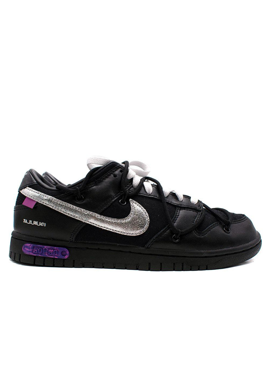 Collector's Off White x Nike Black Dunk Low Trainers Lot 50