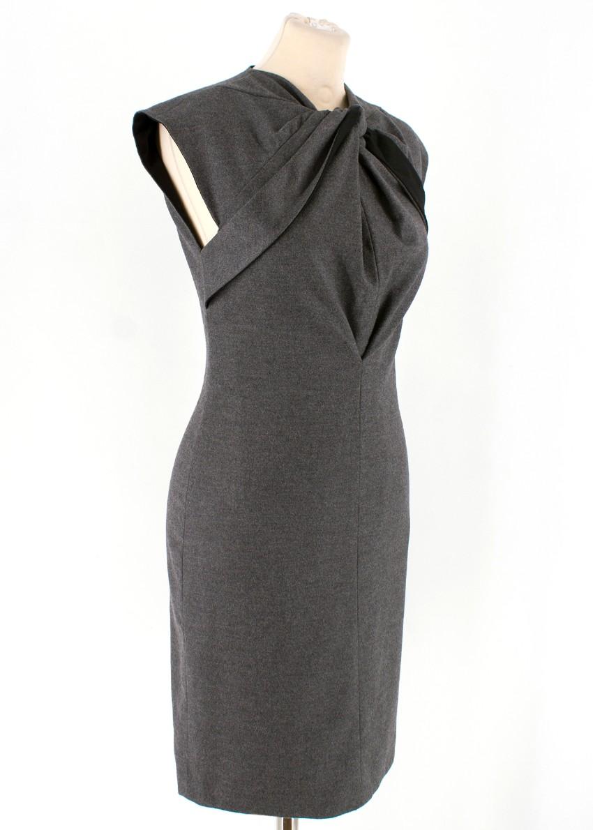 Gucci Grey Wool Tailored Dress