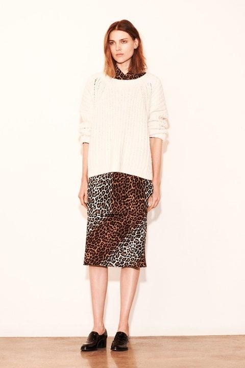 Elizabeth & James Leopard Print Adina Skirt