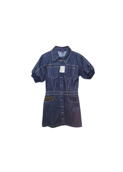indigo denim shirt dress