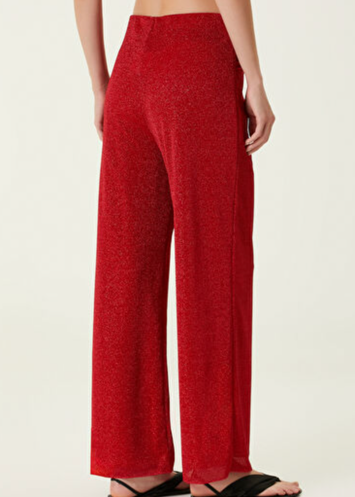 Oseree Red Roses Red Beach Pants